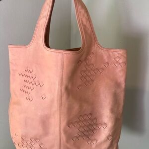 Bottega Veneta Pink Woven Tote